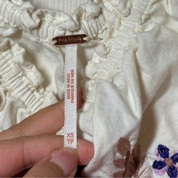 Free People White Floral Off-Shoulder Mini Dress - Picture 6 of 8